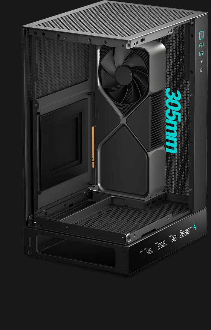 Vỏ Case DeepCool CH170 Digital WH