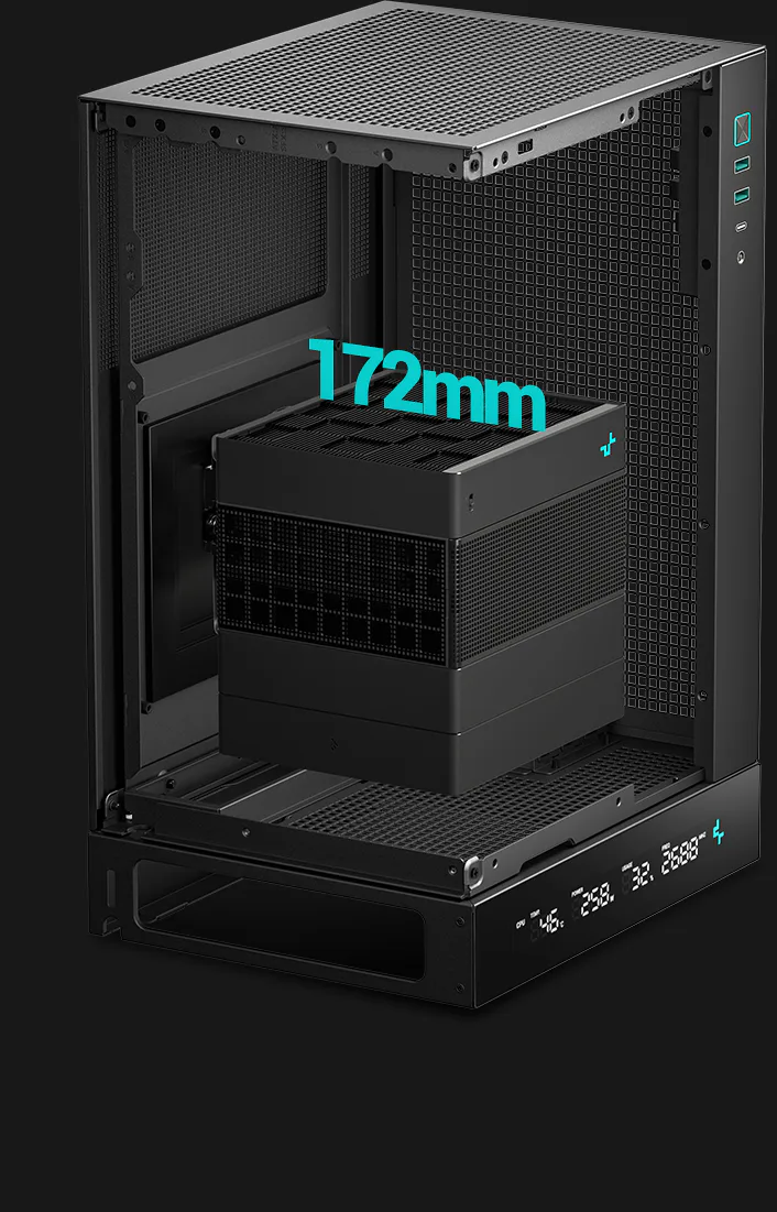 Vỏ Case DeepCool CH170 Digital WH