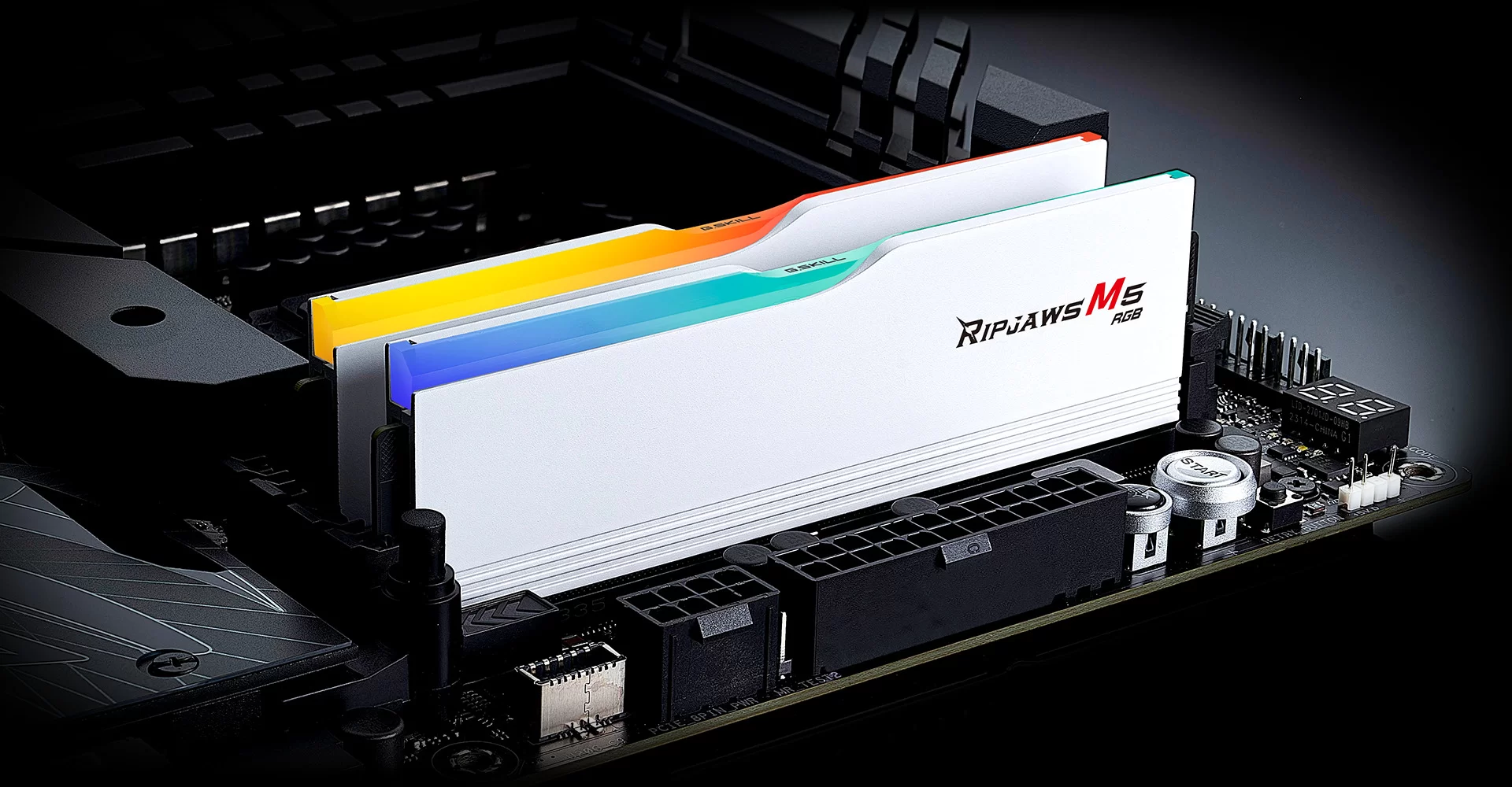 Ram PC G.Skill Ripjaws M5 RGB 64GB 5200MHz DDR5 (32GBx2) White Intel XMP