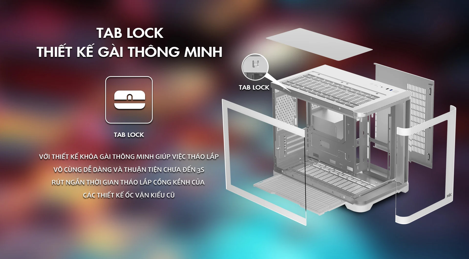 Vỏ Case MIK Focalors M Đen - Không FAN