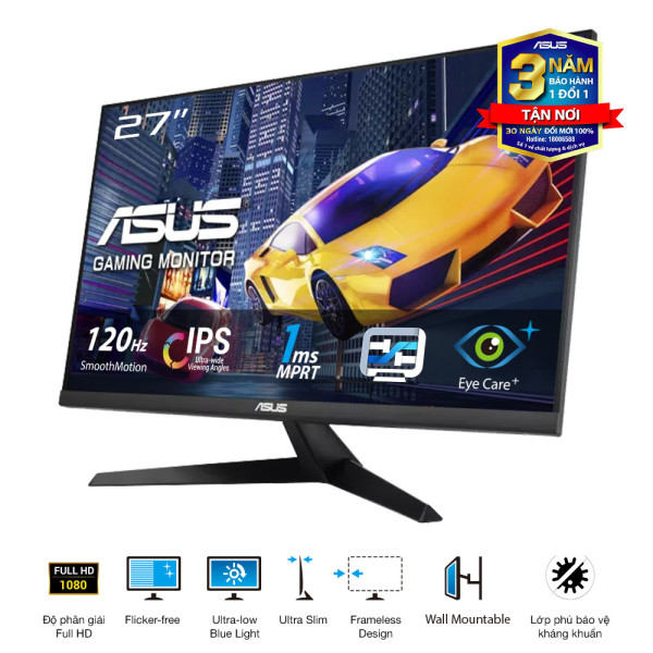 Màn Hình Gaming ASUS VY279HGR 27 inch FHD IPS 120Hz 1ms