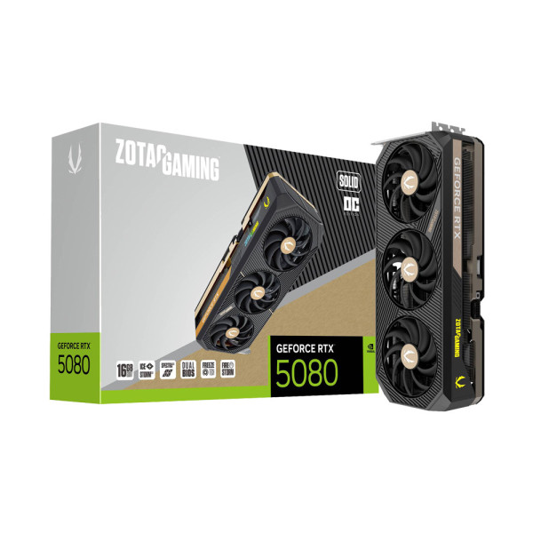 250 6903 zotac rtx 5080 solid oc 1 Card Màn Hình ZOTAC GAMING GeForce RTX 5080 SOLID OC 16GB
