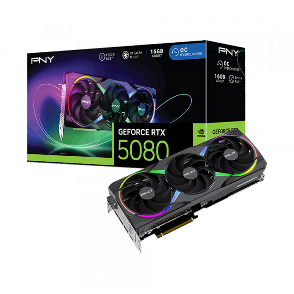 Card màn hình PNY GeForce  RTX 5080 ARGB EPIC-X RGB OC 16GB