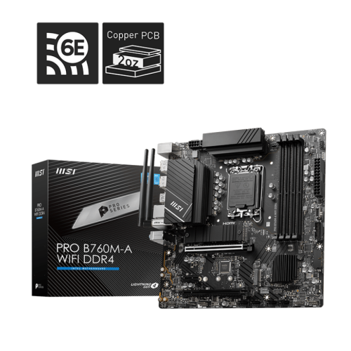 Bo mạch chủ MSI PRO B760M-A WIFI DDR4 (M2, HDMI, Displayport) 03/2025