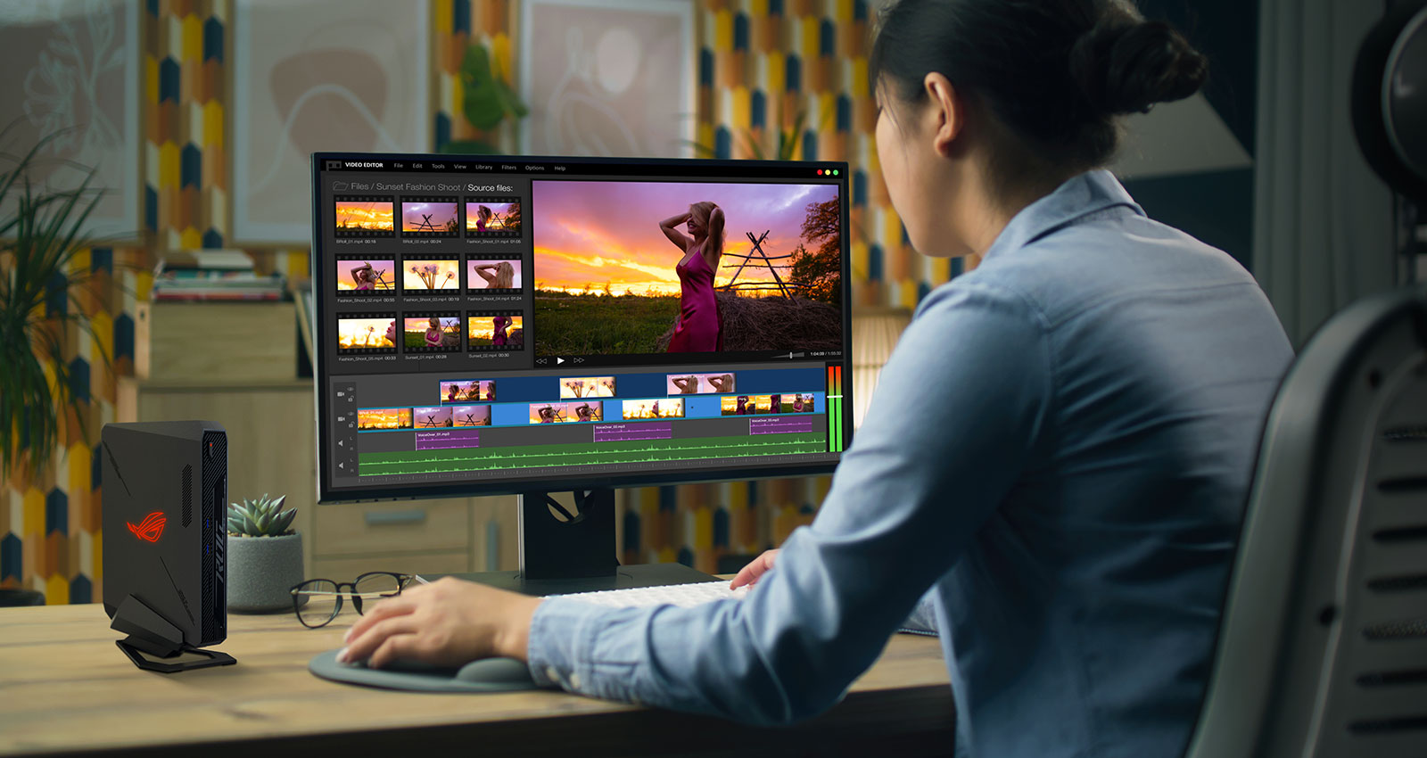 Máy bộ Mini PC Asus ROG NUC RNUC14SRKU7168A1I (Core Ultra 7 155H / 16GB D5 / RTX 4060/ 512GB SSD / Wifi6E / Win11)