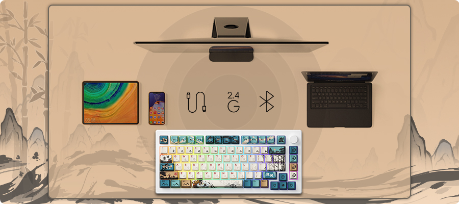 Bàn Phím Cơ Không Dây - AKKO MOD007B Joy of Life (Wireless / Bluetooth / TypeC / Rapid Trigger)