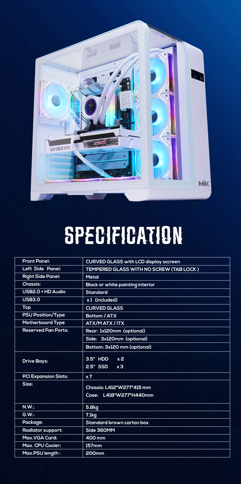 Vỏ Case MIK BARBATOS M White