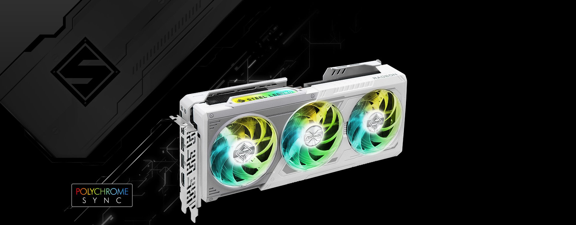 Card màn hình ASRock Radeon RX 9070 XT Steel Legend 16GB