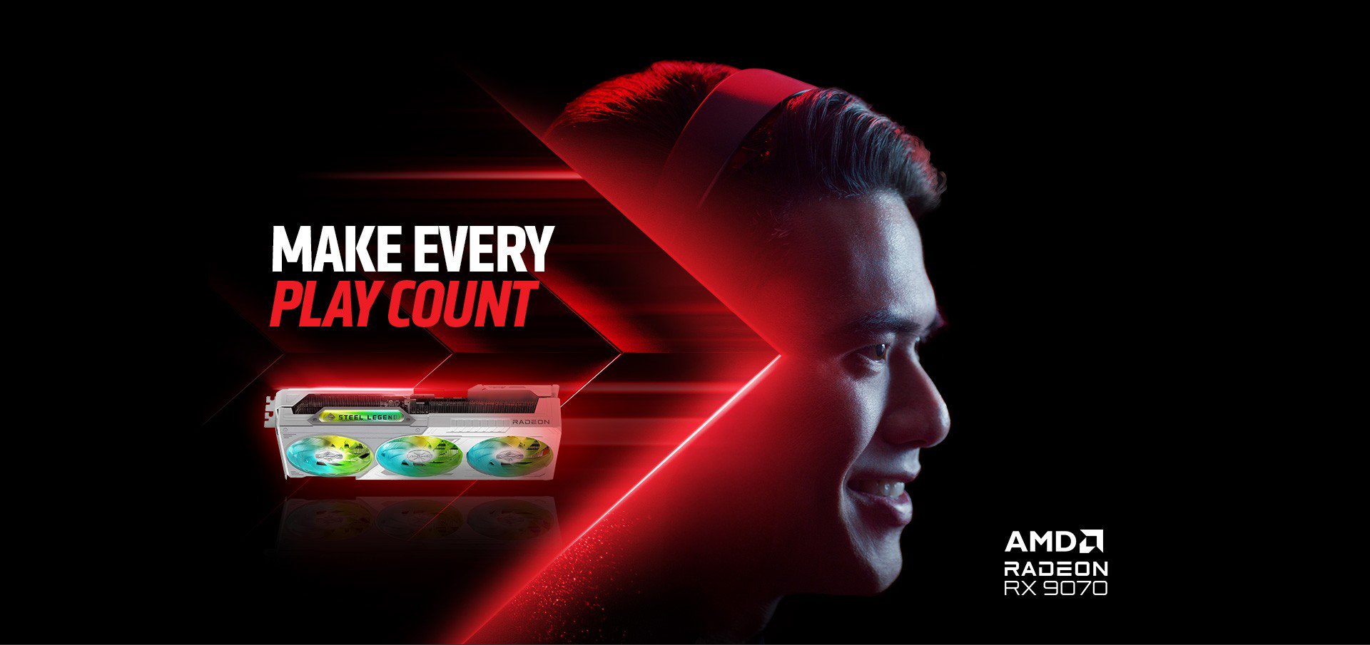 Card màn hình ASRock Radeon RX 9070 Steel Legend 16GB