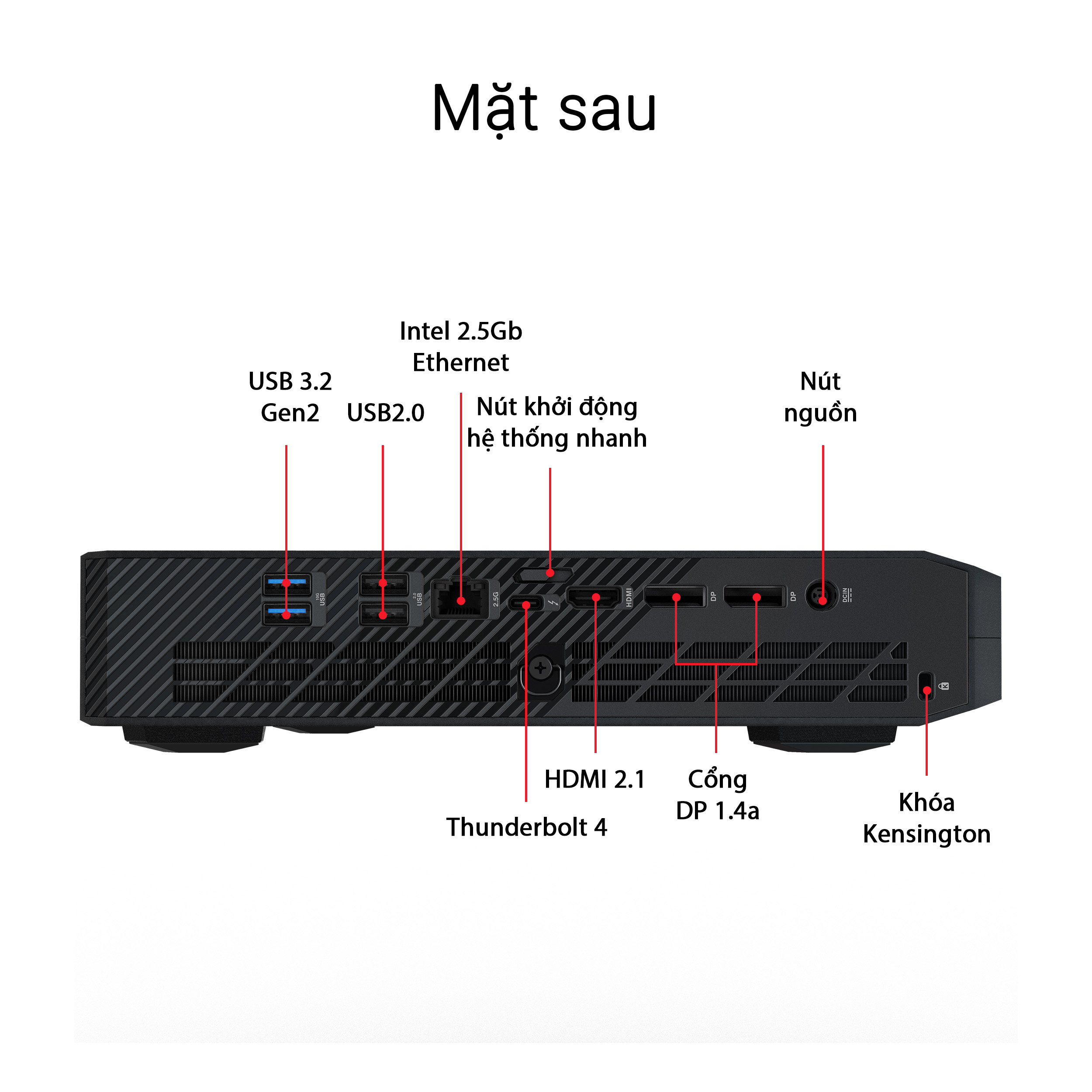 Máy bộ barebone Mini PC Asus NUC 14 Performance RNUC14SRKU910001I (Core Ultra 9 185H /2x D5 / 3x SSD Nvme / RTX 4070 / Wifi6E)