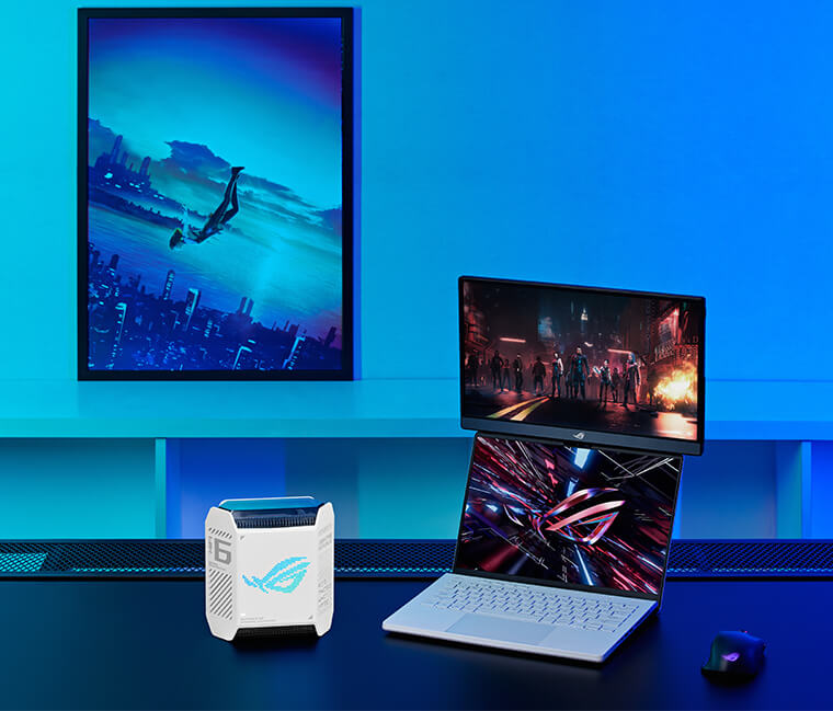 Router ASUS ROG Rapture GT6 White WiFi6/ Gaming/ AiMesh/ Dual WAN/ MU-MIMO