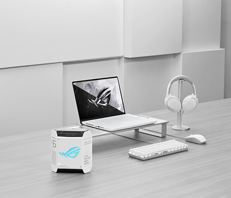 Router ASUS ROG Rapture GT6 White WiFi6/ Gaming/ AiMesh/ Dual WAN/ MU-MIMO