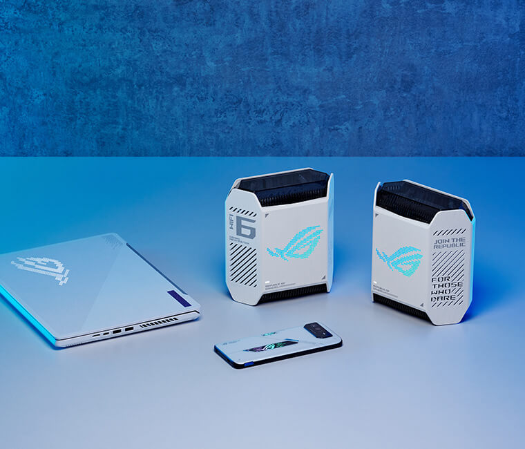 Router ASUS ROG Rapture GT6 White WiFi6/ Gaming/ AiMesh/ Dual WAN/ MU-MIMO