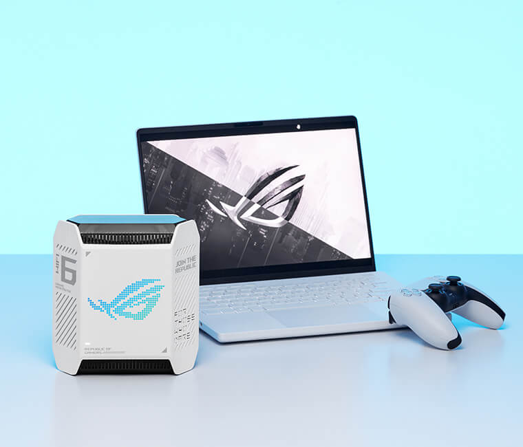 Router ASUS ROG Rapture GT6 White WiFi6/ Gaming/ AiMesh/ Dual WAN/ MU-MIMO