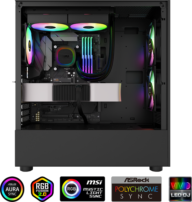 Bộ Tản Nhiệt Nước AIO Gamidas AURA GL240 V2 Black