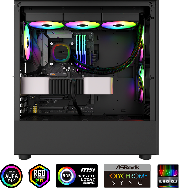 Bộ Tản Nhiệt Nước AIO Gamidas AURA GL360 V2 Black