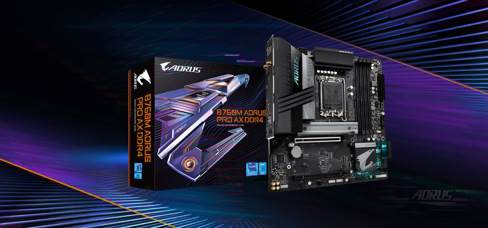 Bo Mạch Chủ Gigabyte B760M AORUS PRO AX DDR4 (M.2, HDMI, DP)