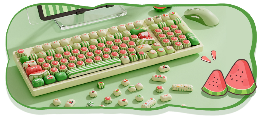 Bộ Keycap AKKO Watermelon (PBT Dye-subbed / MOG profile / 138 nút)