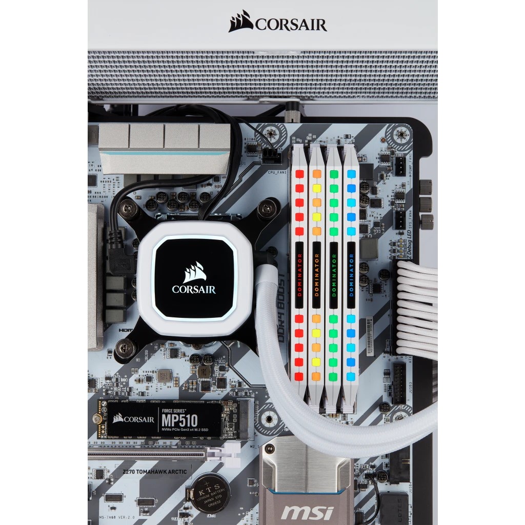 Ram PC Corsair Dominator Platinum RGB 32GB (2x16GB) DDR4 3200MHz White