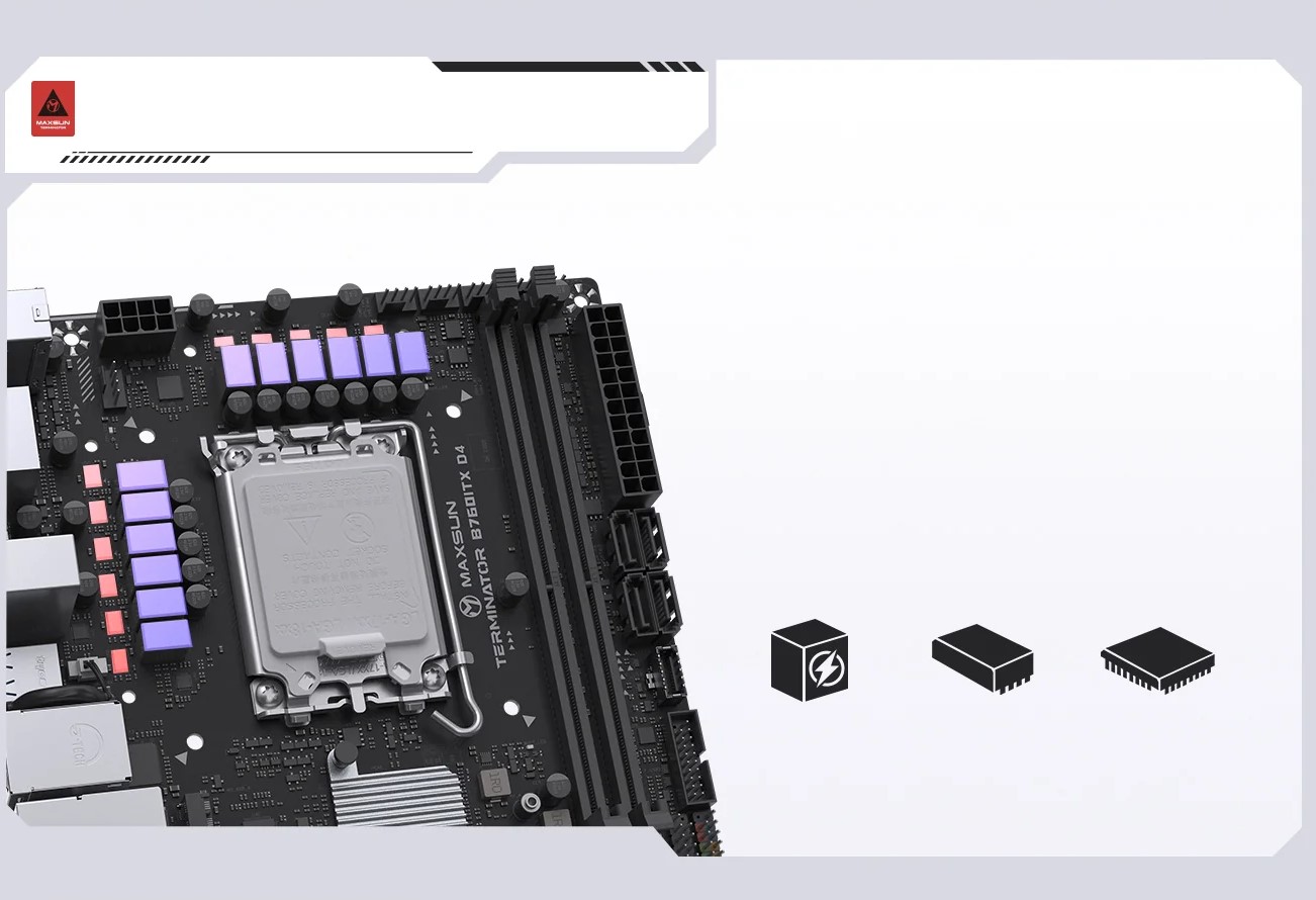 Bo mạch chủ Maxsun Terminator B760itx WIFI D4