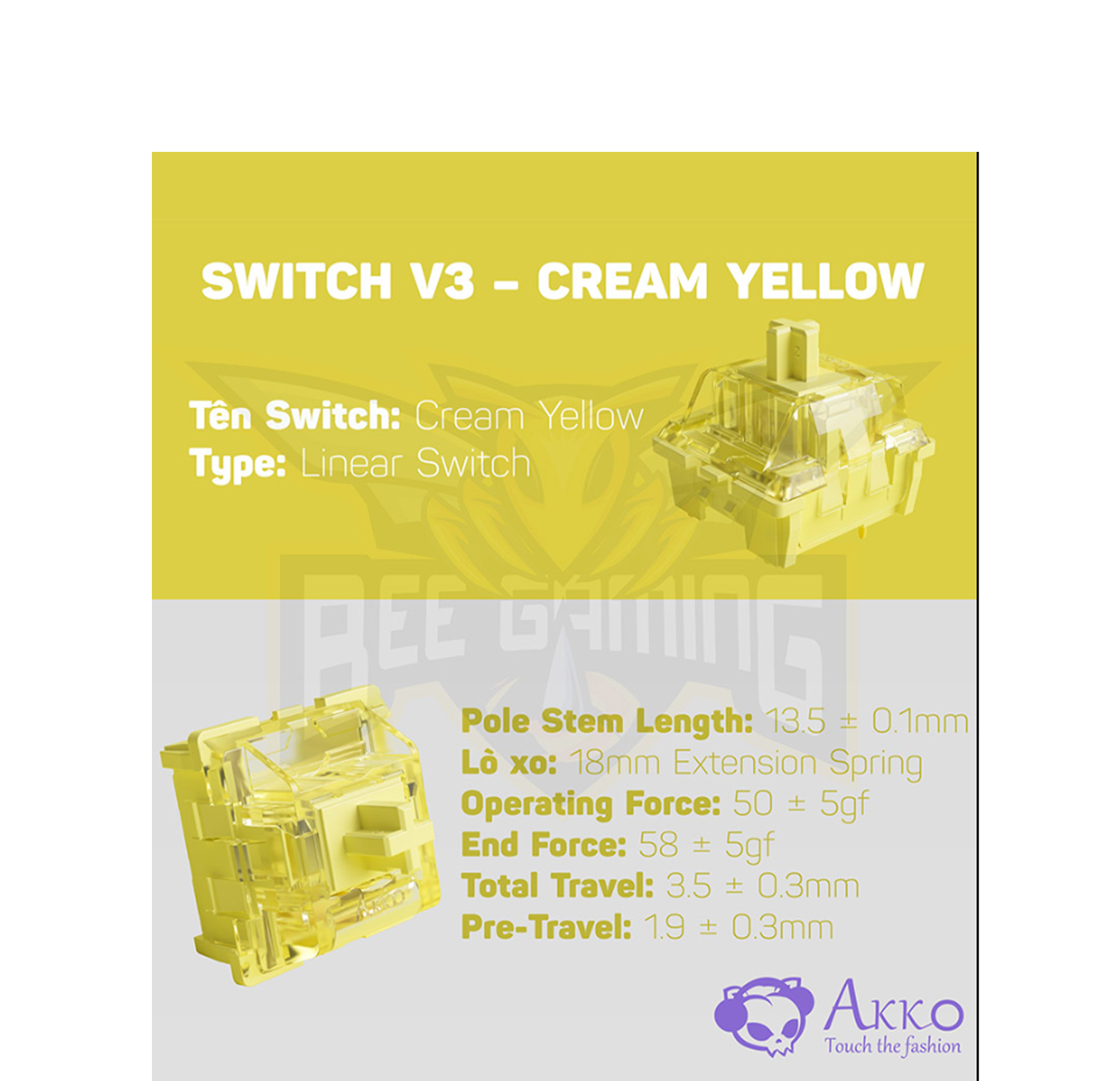 AKKO Switch Cream Yellow V3 (45 Switch)