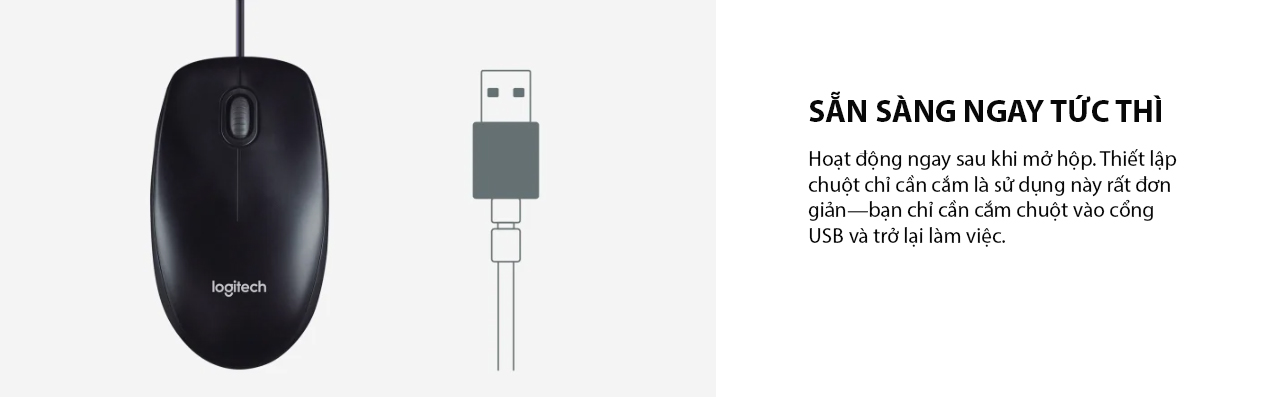 Chuột Logitech B100 Black (910-006605) (USB) 2