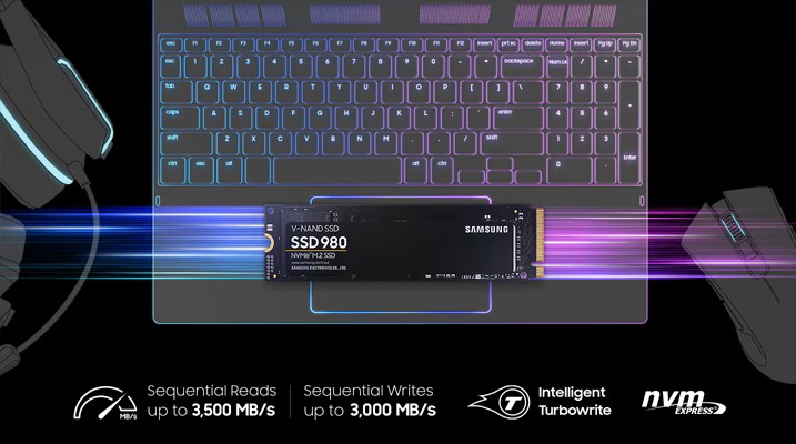 Ổ cứng SSD Samsung 980 1TB NVMe V-NAND M.2 2280 (MZ-V8V1T0BW)