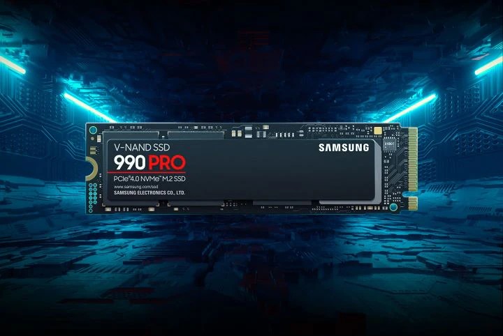 Ổ cứng SSD Samsung 990 Pro 1TB PCIe Gen 4.0 x4 NVMe V-NAND M.2 2280 (MZ-V9P1T0BW)