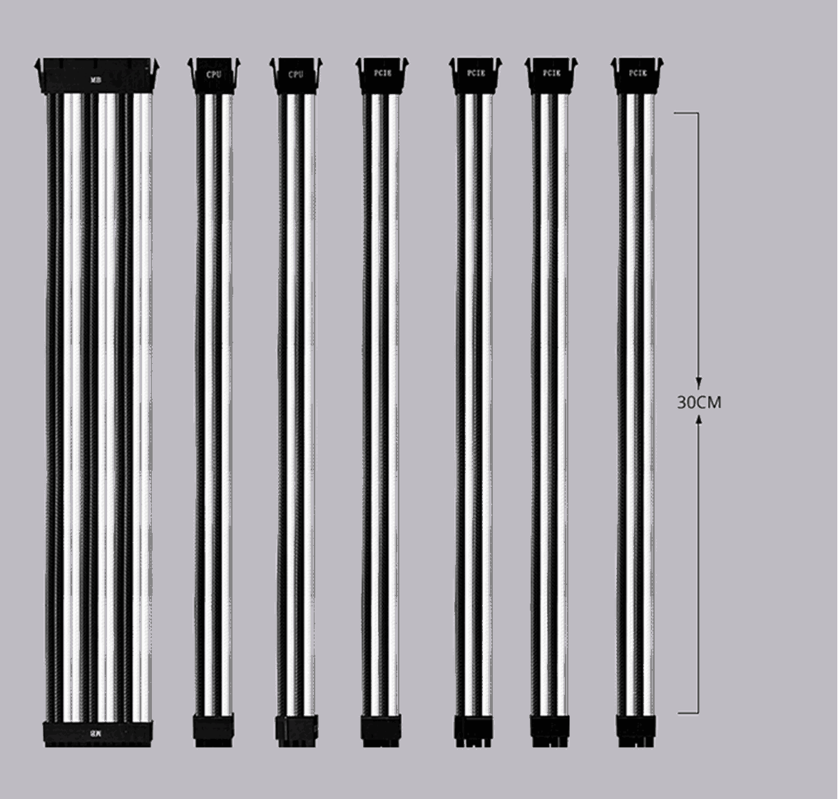 Bộ dây nguồn nối dài Cooler Master Colored Extension Black