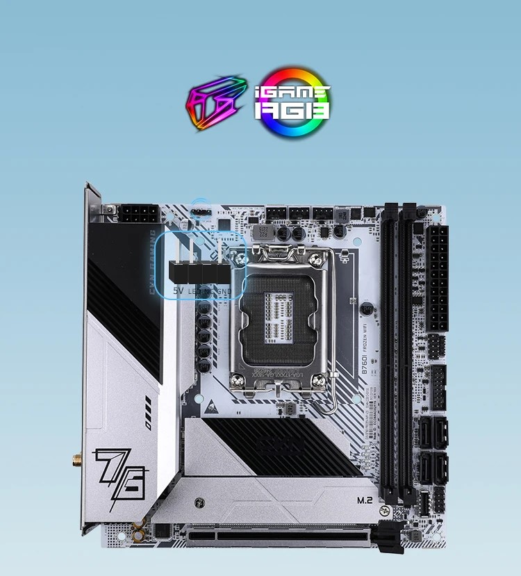 Bo mạch chủ Colorful CVN B760i Frozen Wifi DDR4 V20