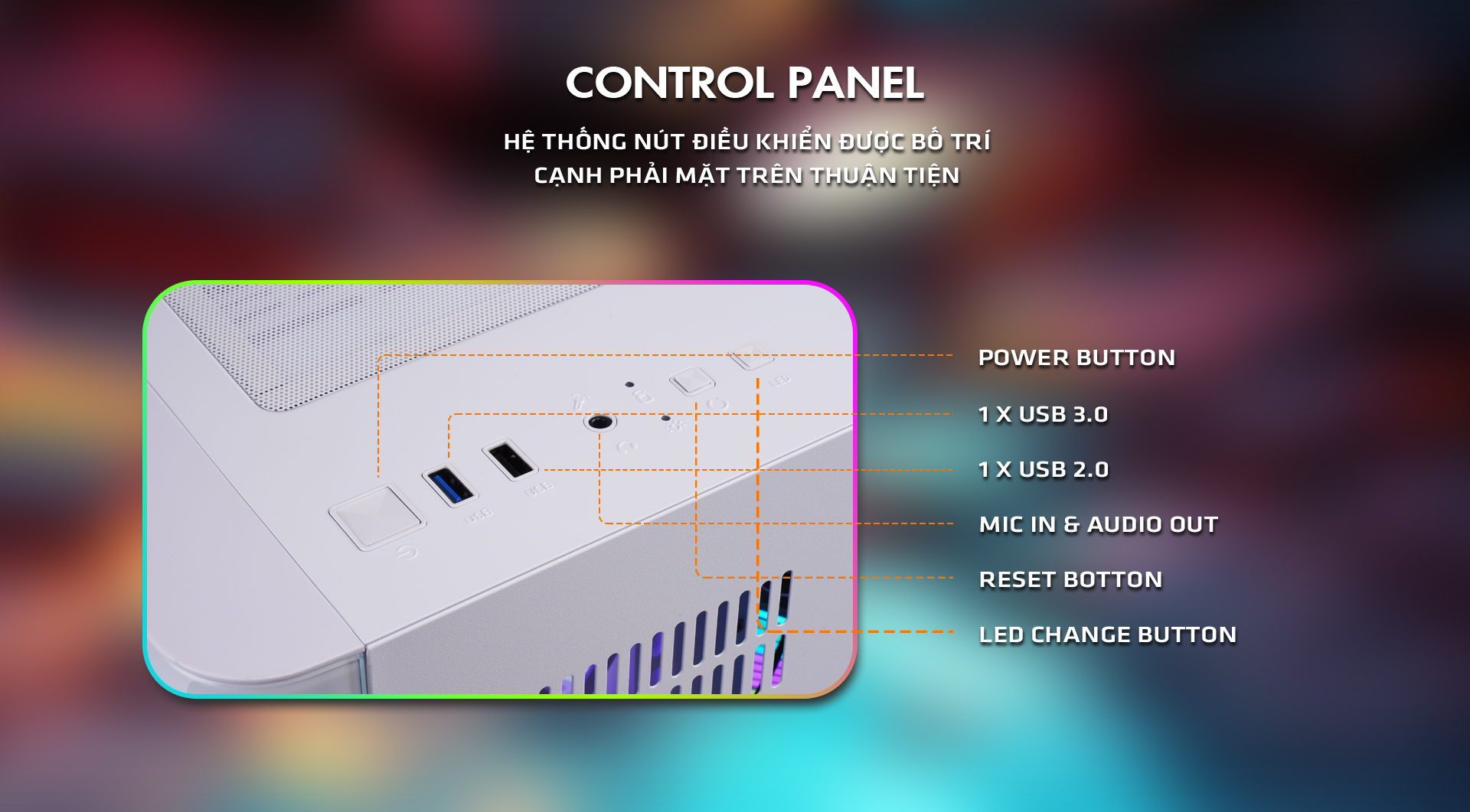 Vỏ Case MIK Focalors M Trắng - Không FAN