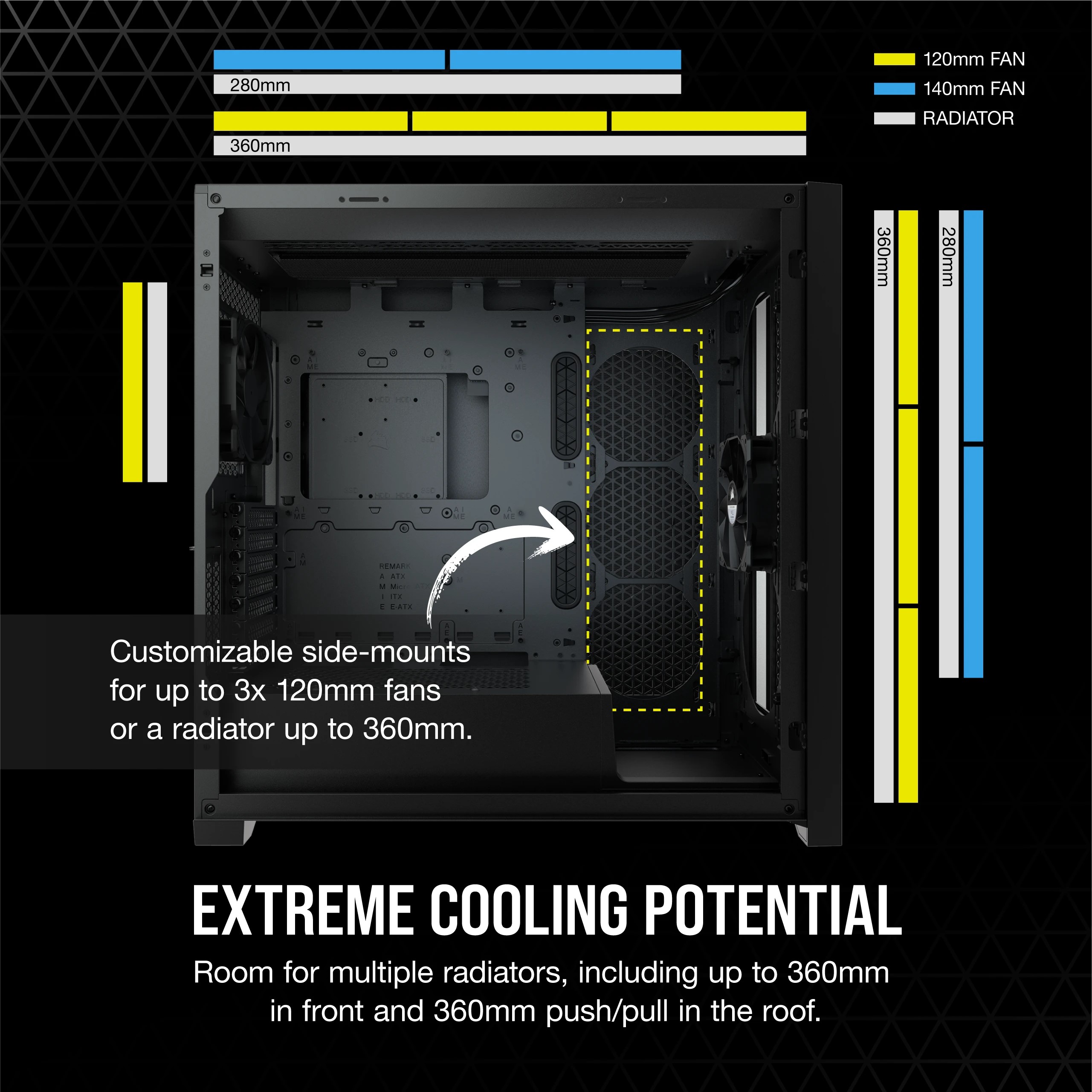 Vỏ Máy Tính Corsair 5000D Airflow Tempered Glass Black Mid Tower ATX