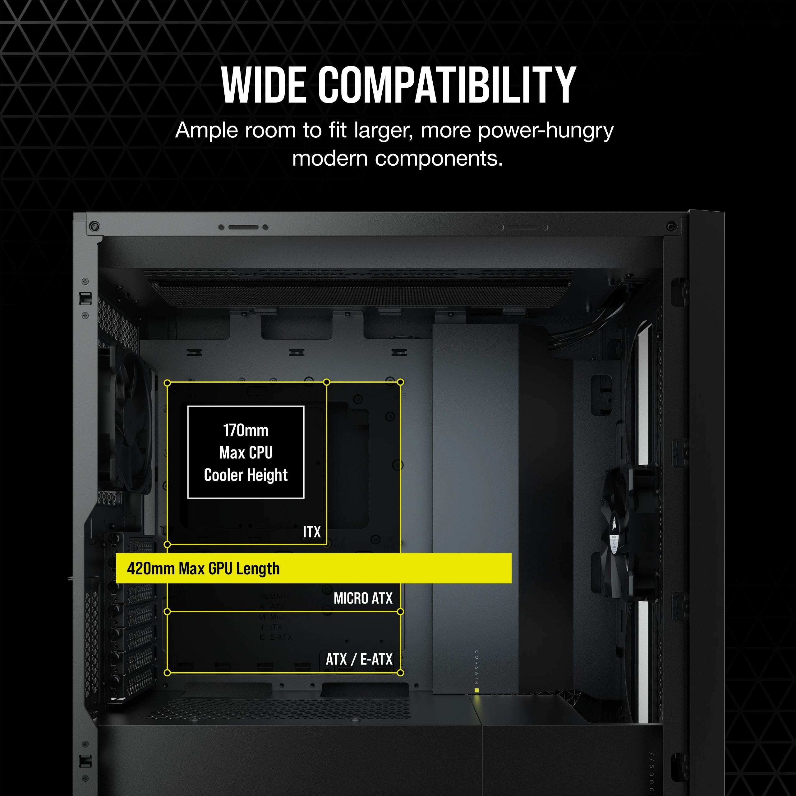 Vỏ Máy Tính Corsair 5000D Airflow Tempered Glass Black Mid Tower ATX