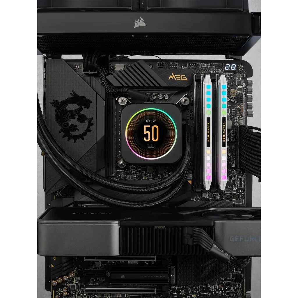Ram PC Corsair Dominator Platinum RGB White 64GB 5200MHz DDR5 (2x32GB)_CMT64GX5M2B5200C40W
