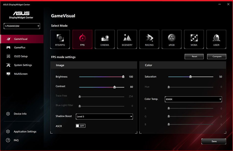 Màn Hình Asus ROG Swift OLED PG49WCD 49 inch UWDQHD 144Hz