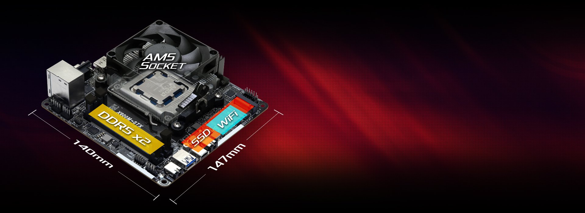 Mini PC ASRock DeskMini X600 Ryzen 5 8500G | 8GB RAM | 500GB SSD