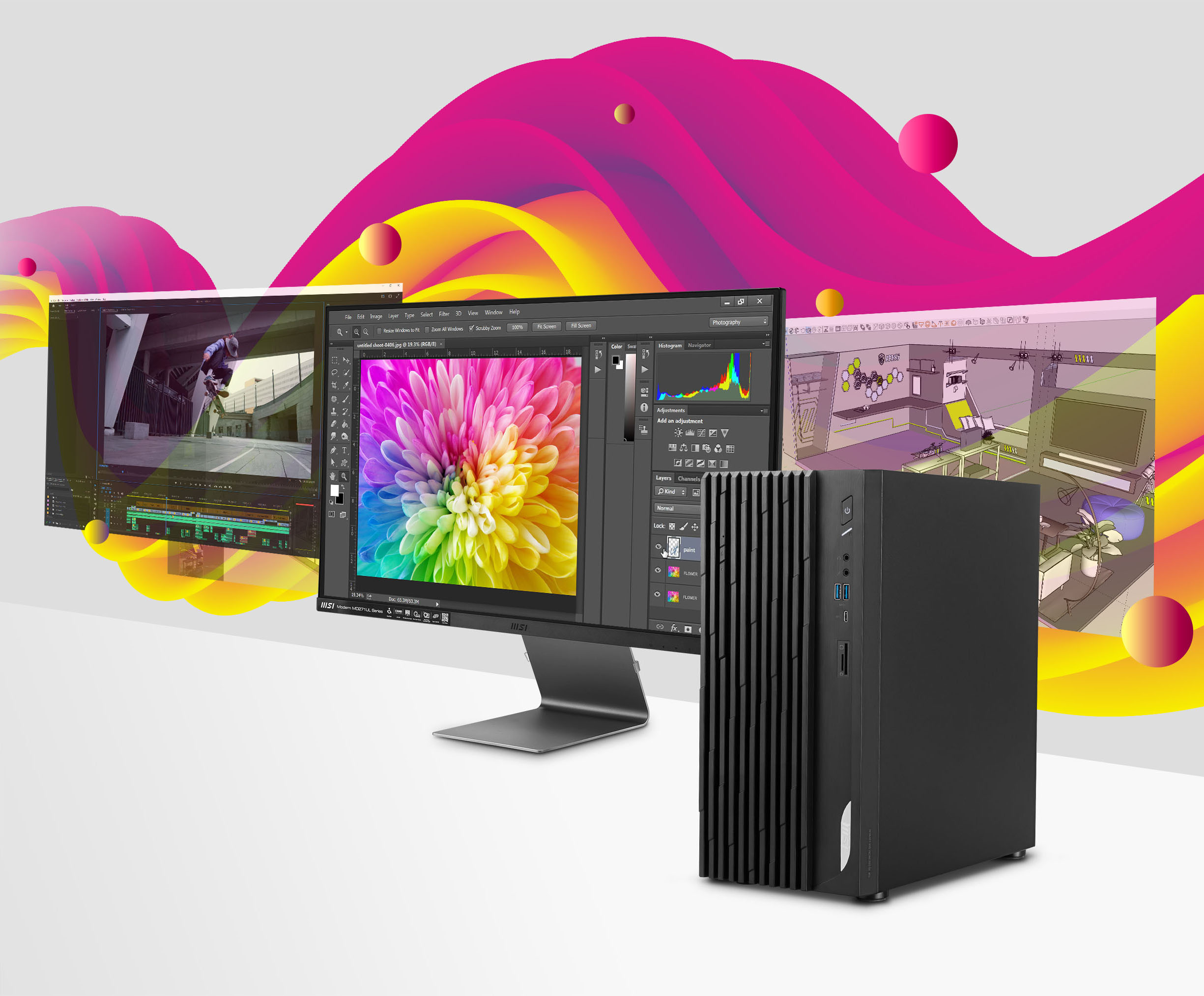 Máy tính để bàn MSI PRO DP180 14M i7 14700 | 16GB RAM | 512GB SSD