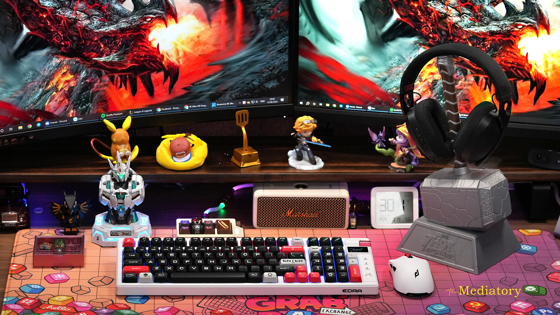 Bàn phím cơ E-Dra EK398PRO Triple Mode (Wireless / Bluetooth / TypeC )