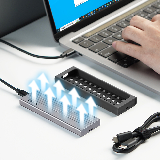 Box ổ cứng SSD Lexar E6 LPAE06N-RNBNG NVMe PCIe Gen3/ Gen4