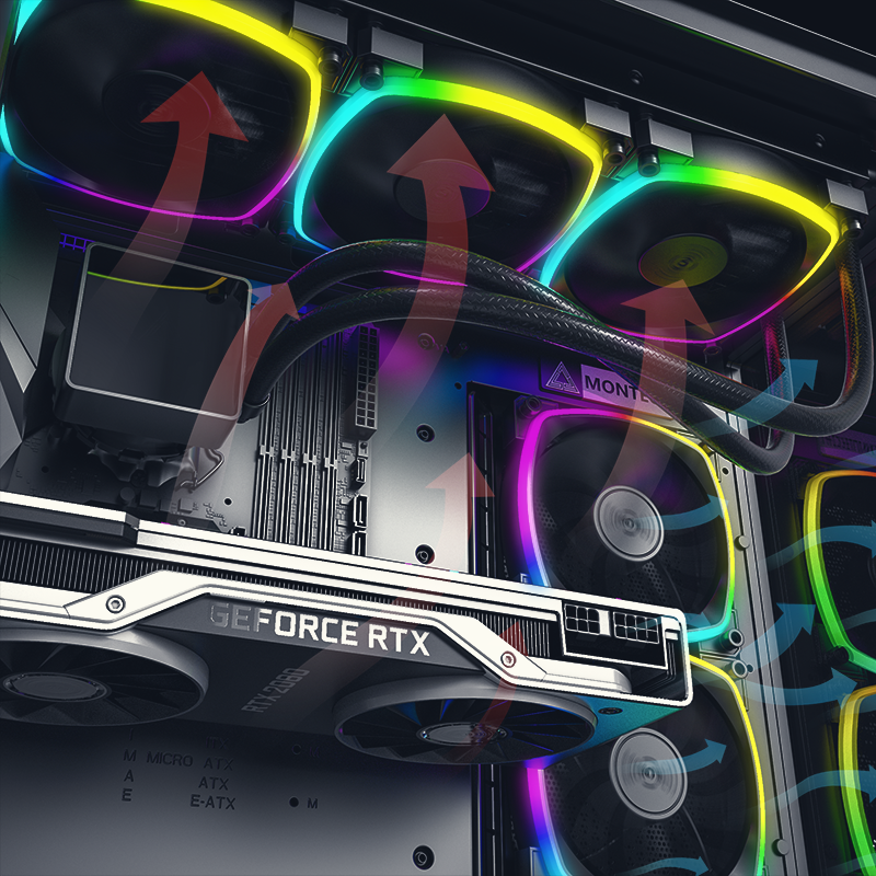 Fan Case Montech RX120 PWM ARGB (Black/White)