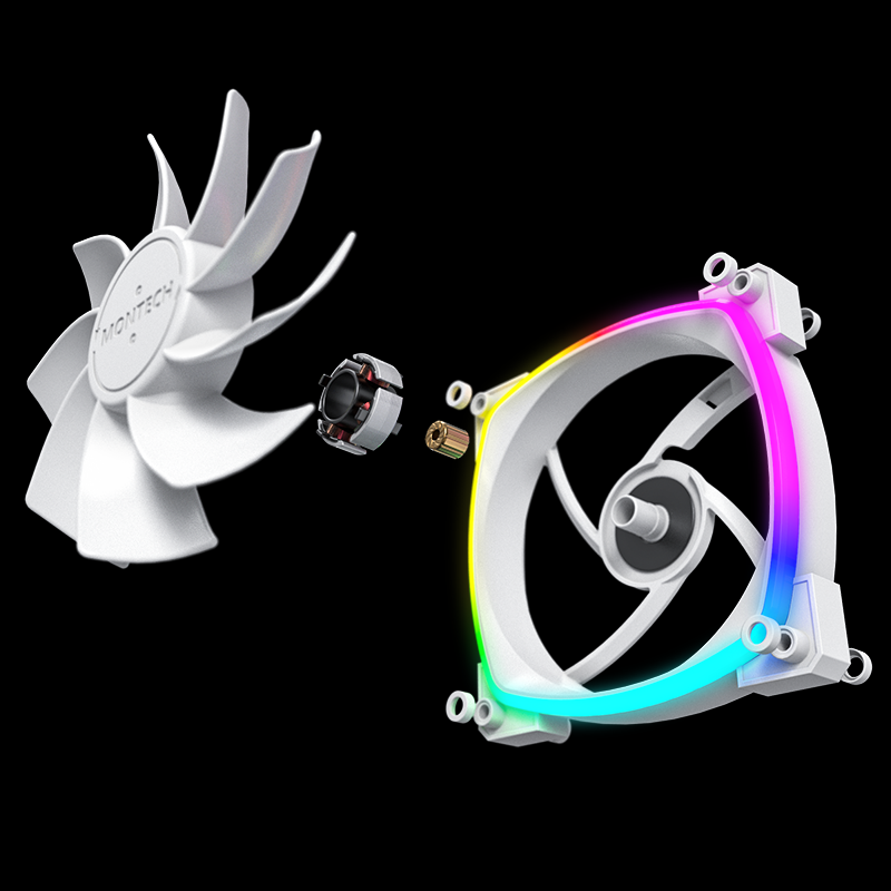 Fan Case Montech RX120 PWM ARGB (Black/White)