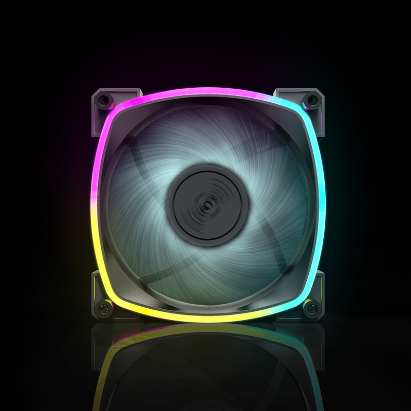 Fan Case Montech RX120 PWM ARGB (Black/White)