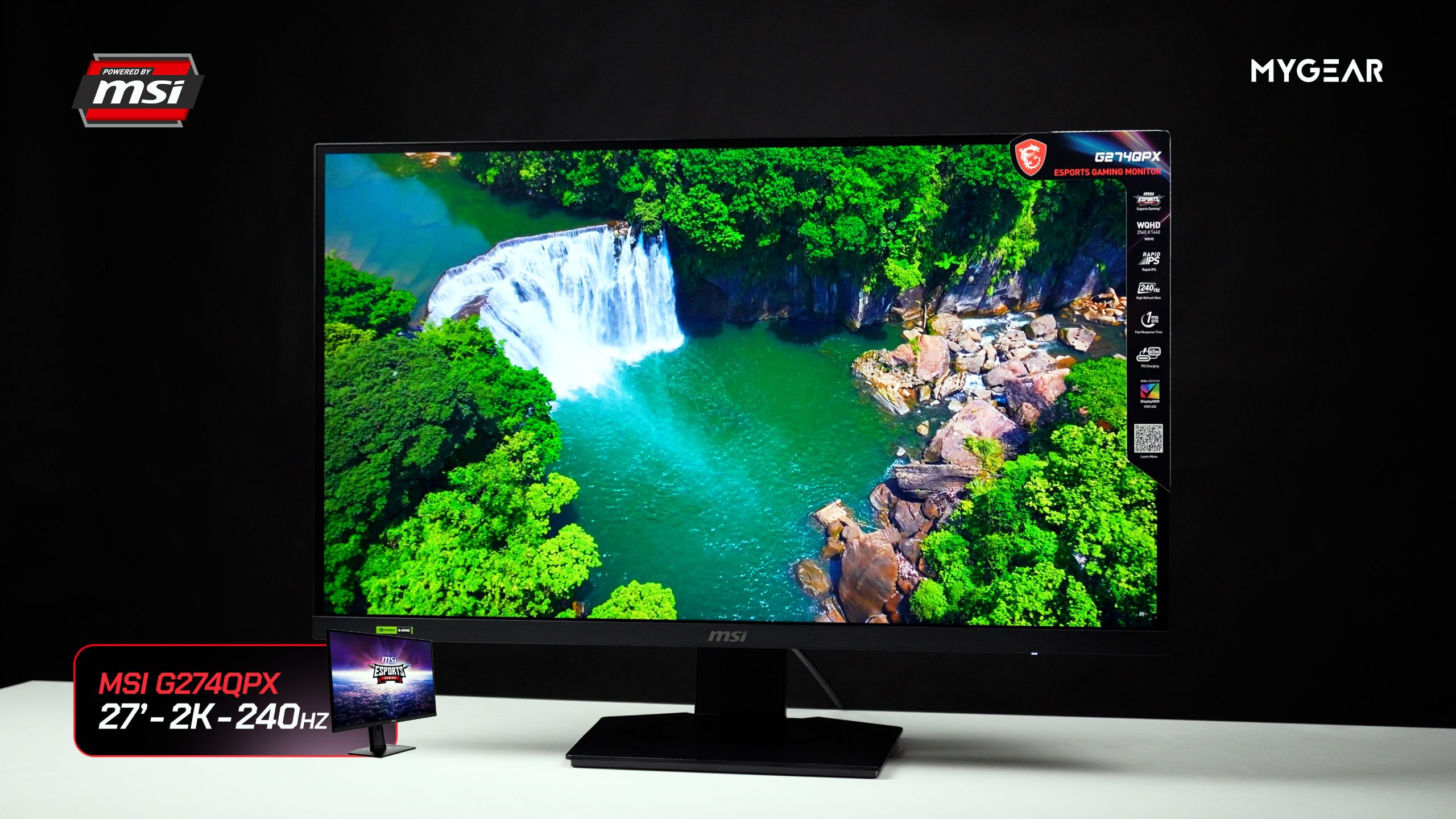 Màn Hình Gaming MSI G274QPX 27 inch WQHD IPS 240Hz 1ms GTG