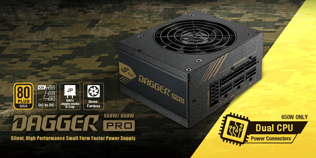 Nguồn FSP DAGGER PRO 650W SFX 80 Plus Gold Fully-Modular
