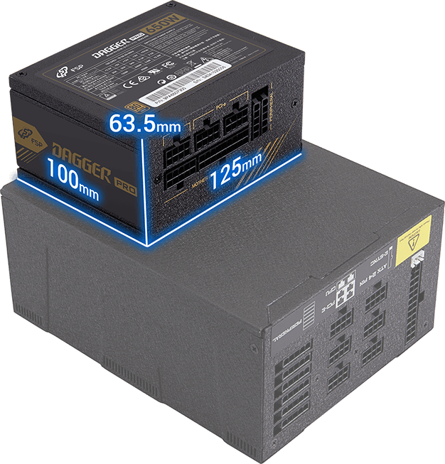 Nguồn FSP DAGGER PRO 650W SFX 80 Plus Gold Fully-Modular