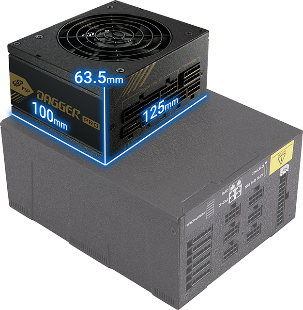 Nguồn FSP DAGGER PRO ATX3.0 PCIe5.0 850W SFX 80 Plus Gold Fully-Modular