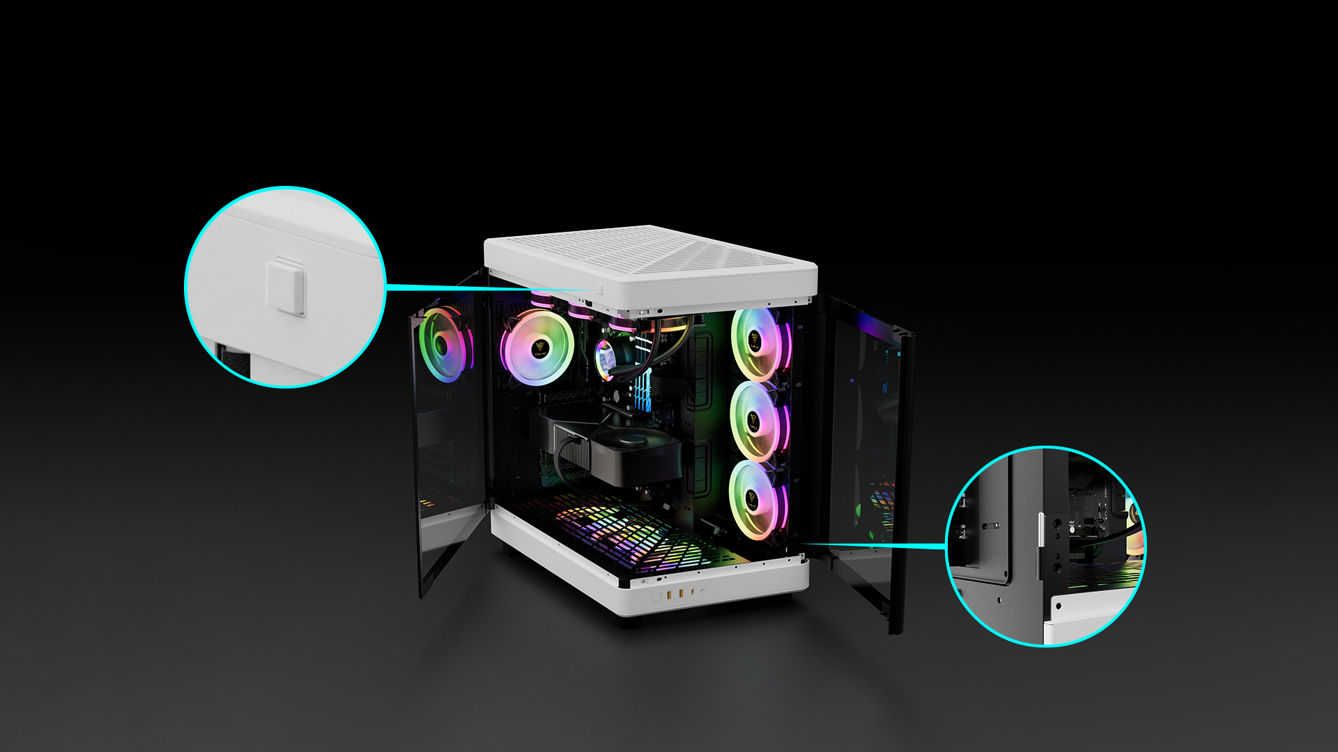 Vỏ Máy Tính Case Gamdias NESO P1 BW