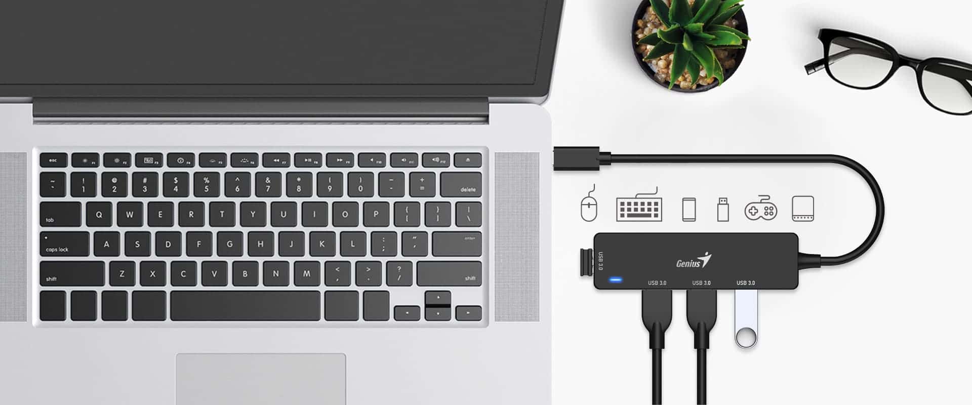 Bộ chia Hub USB 3.0 Genius UH-400