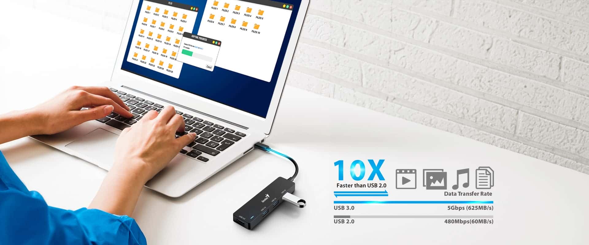 Bộ chia Hub USB 3.0 Genius UH-400