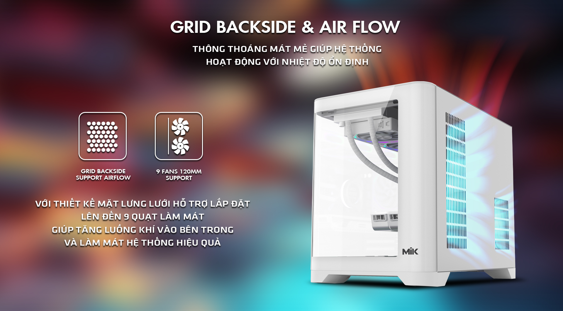 Vỏ Case MIK Focalors M Trắng - Không FAN